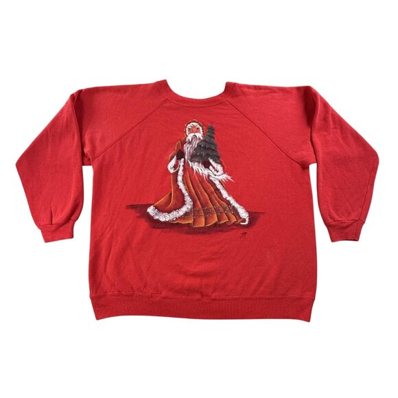 Hanes Sweaters - Vintage Christmas Moses Sweatshirt Womens XL Santa Claus 90s Y2K Christianity